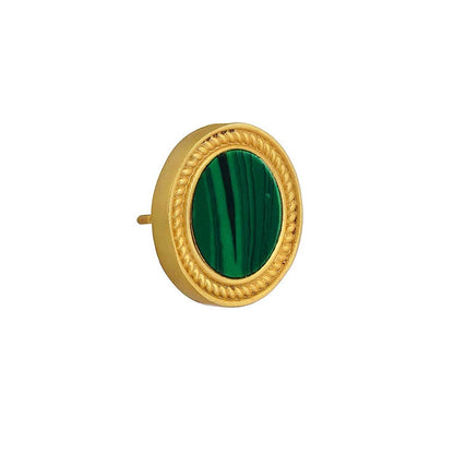 Tranquil Life Stud Earrings with Malachite - Abundance