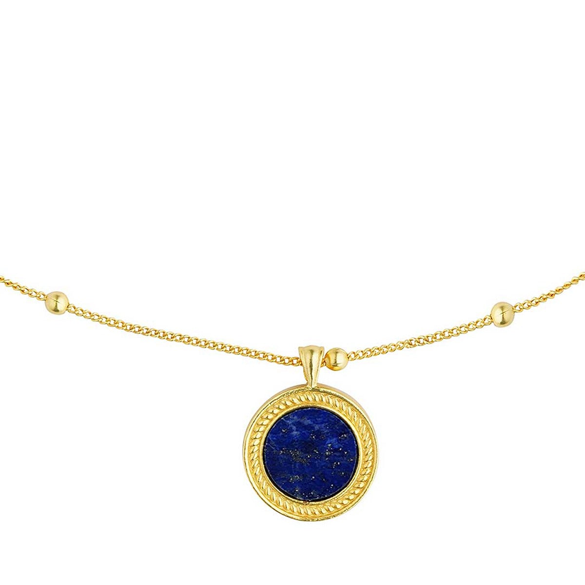 Healing Touch Pendant Necklace with Lapis Lazuli - Intuition