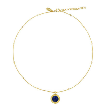 Harmony Pendant Necklace and Stud Earrings Set - Lapis Lazuli