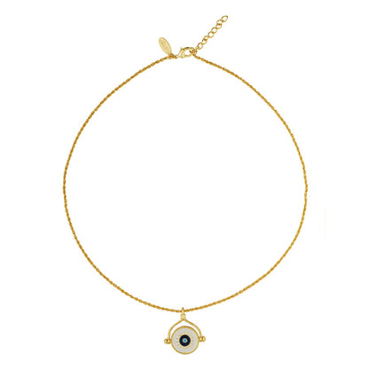 Protection Necklace with Evil Eye and Hamsa Hand