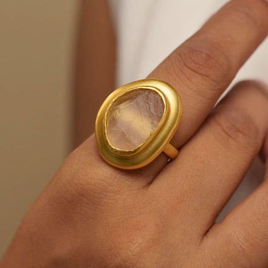 Enduring Charm Ring with Rose Quartz