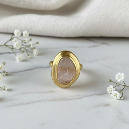 Enduring Charm Ring with Rose Quartz
