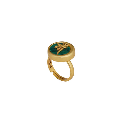 Ma Mothers Ring with Malachite