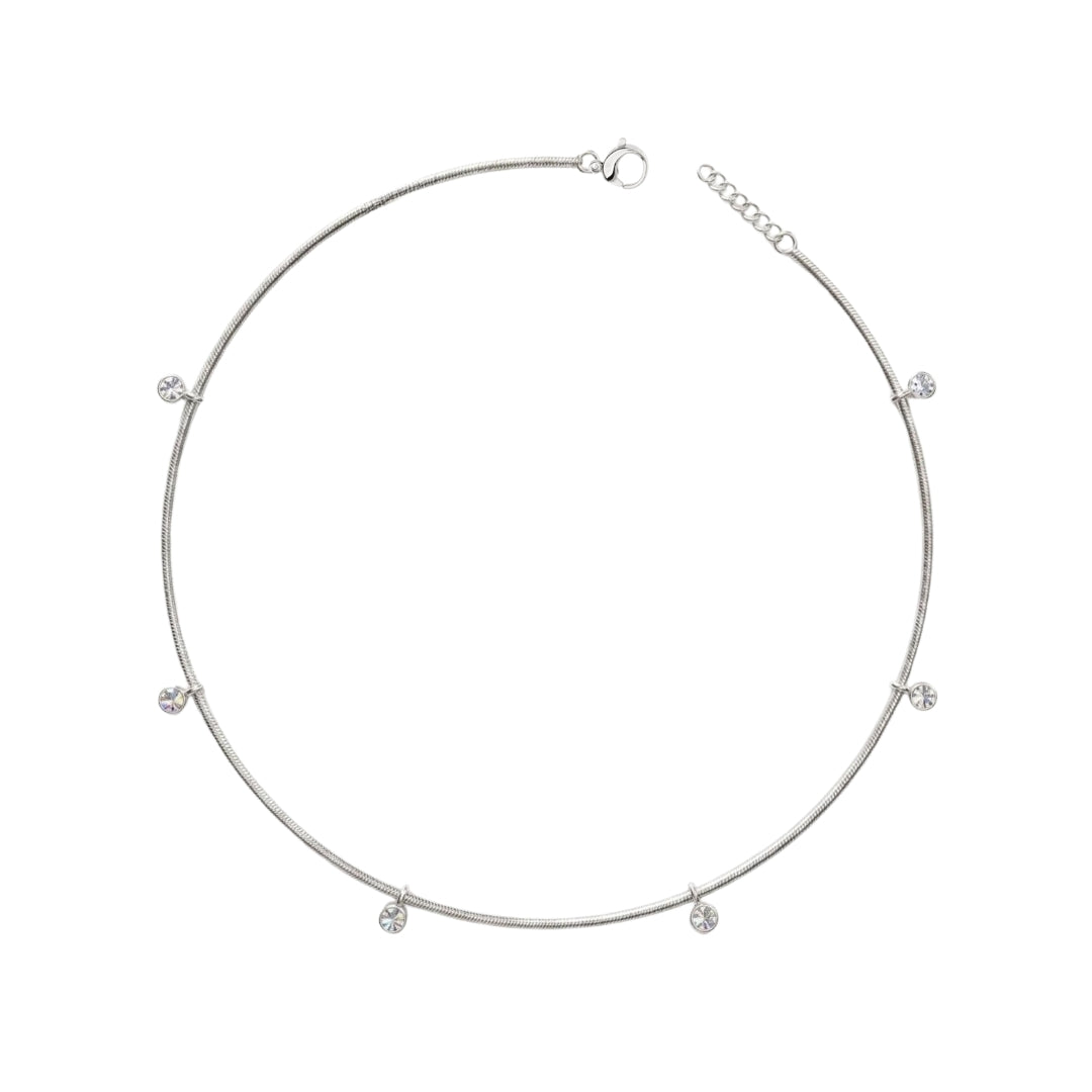 Celeste CZ Drop 925 Silver Anklet