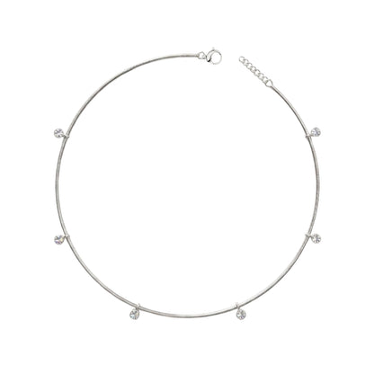 Celeste CZ Drop 925 Silver Anklet