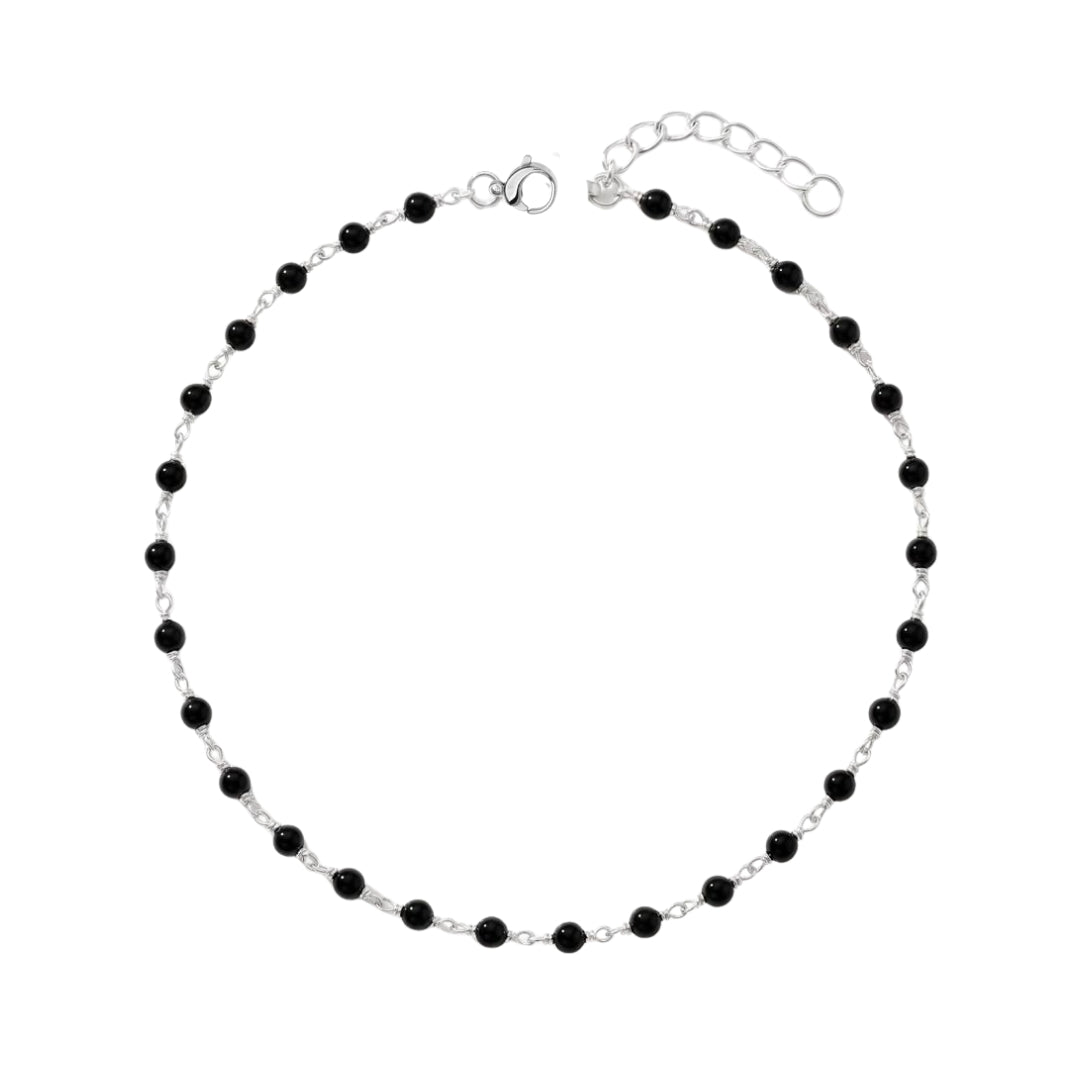 Pirohi Black Bead Anklet