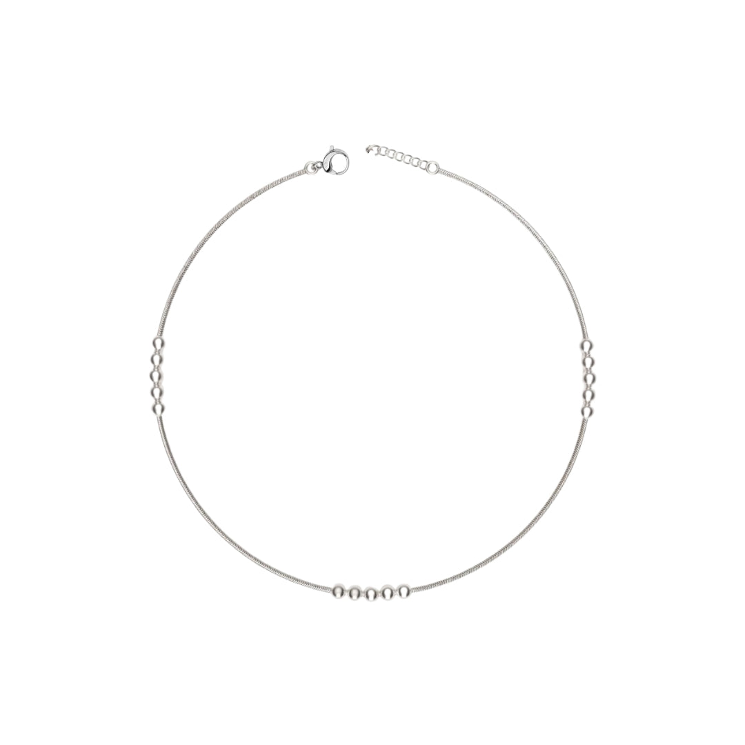 Silver Bead Anklet