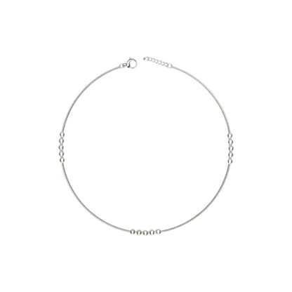 Silver Bead Anklet