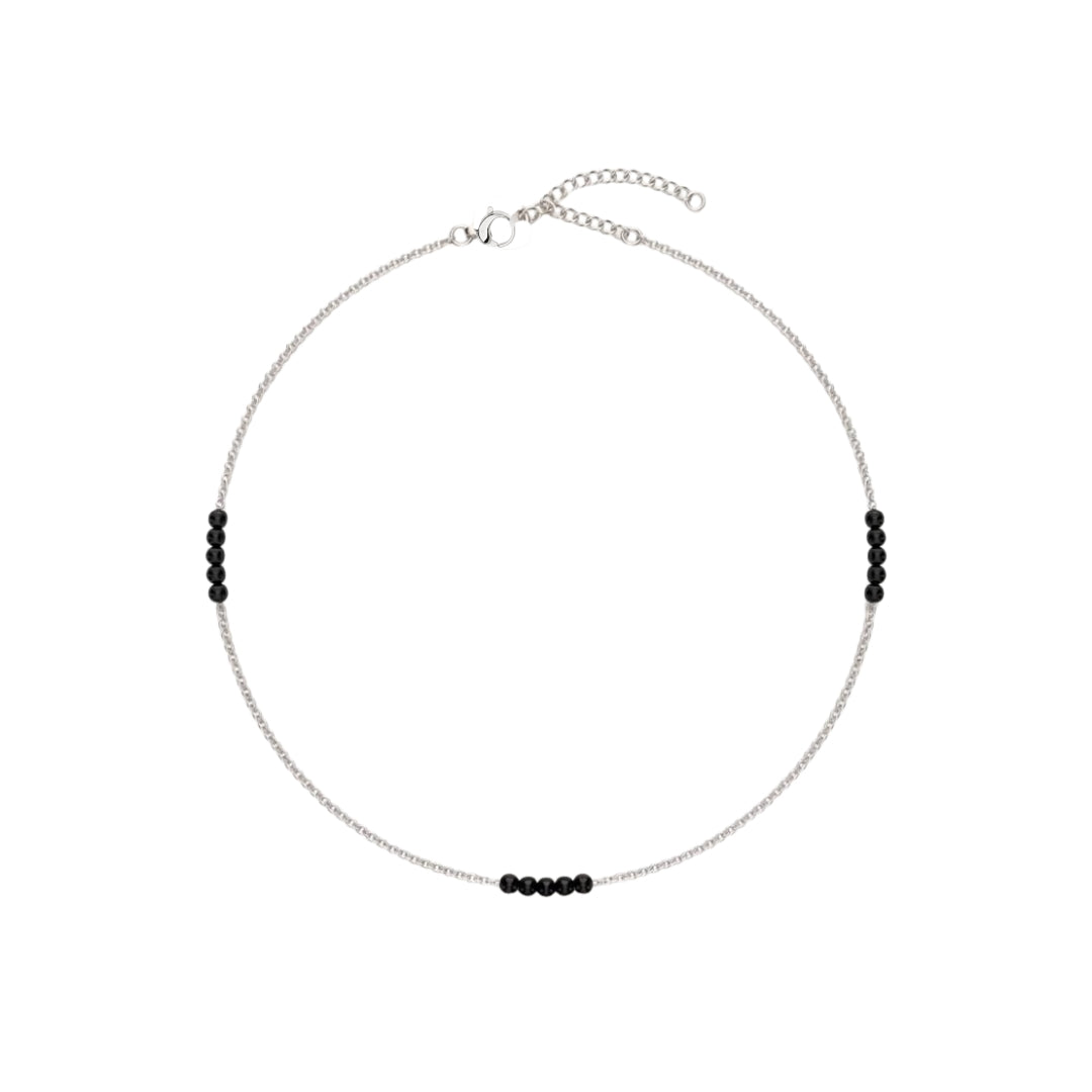 Obsidian Bead Anklet