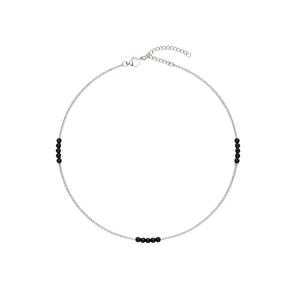 Obsidian Bead Anklet