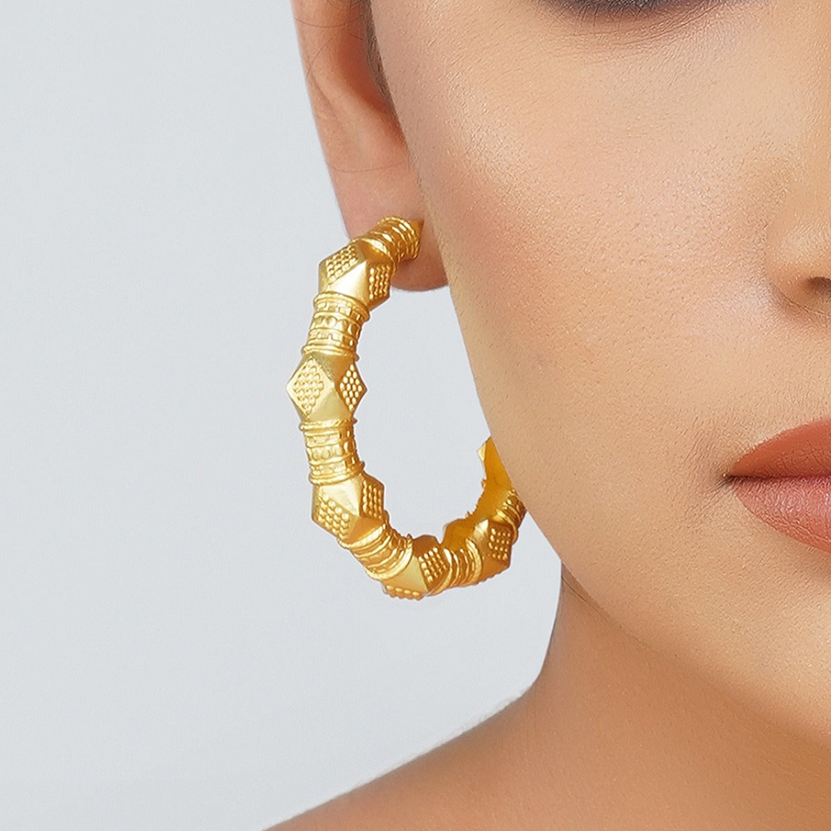 Glory of the East Chunky Hoop Earrings