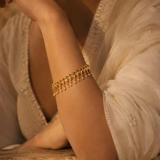 Aaina Bracelet with Mirror Polki