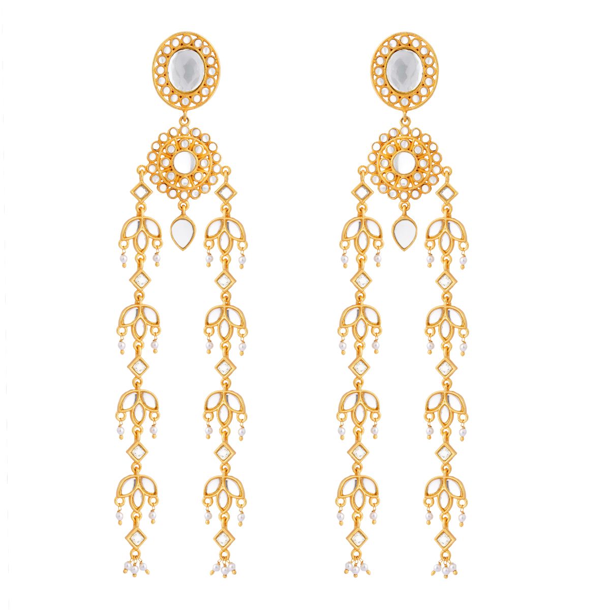 Chaand Roop Shoulder Grazers with Mirror Polki