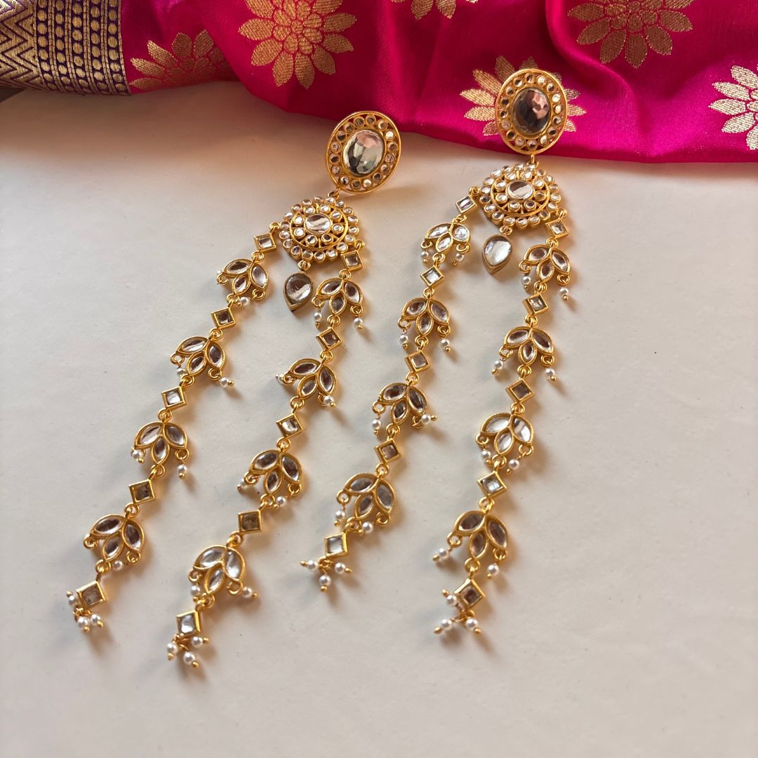 Chaand Roop Shoulder Grazers with Mirror Polki