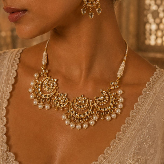 Bahaar Necklace with Mirror Polki
