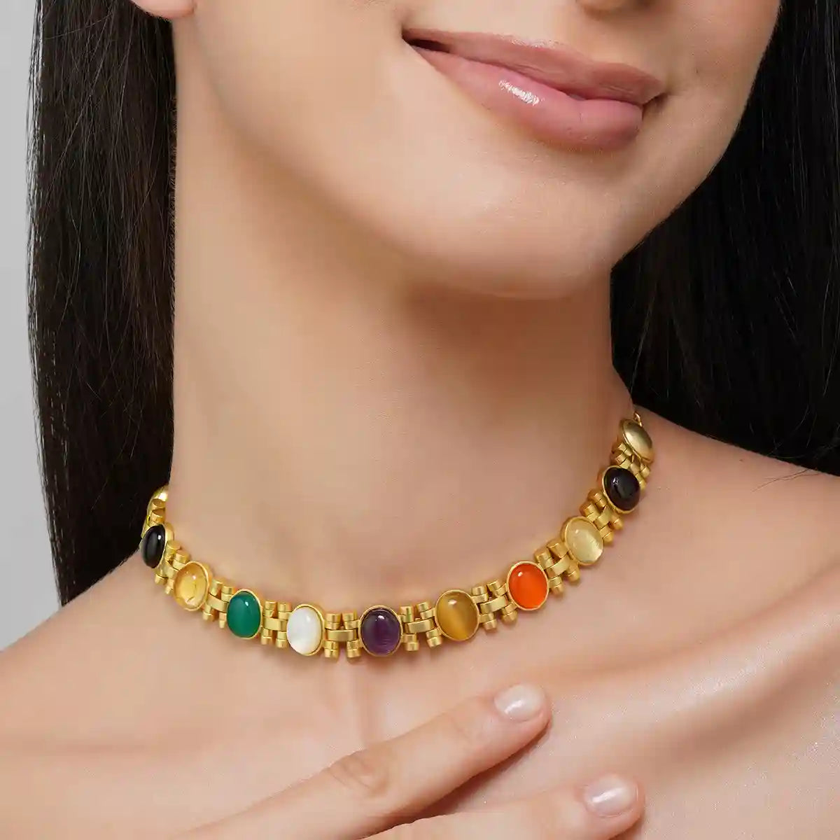 Navratna necklace online deals