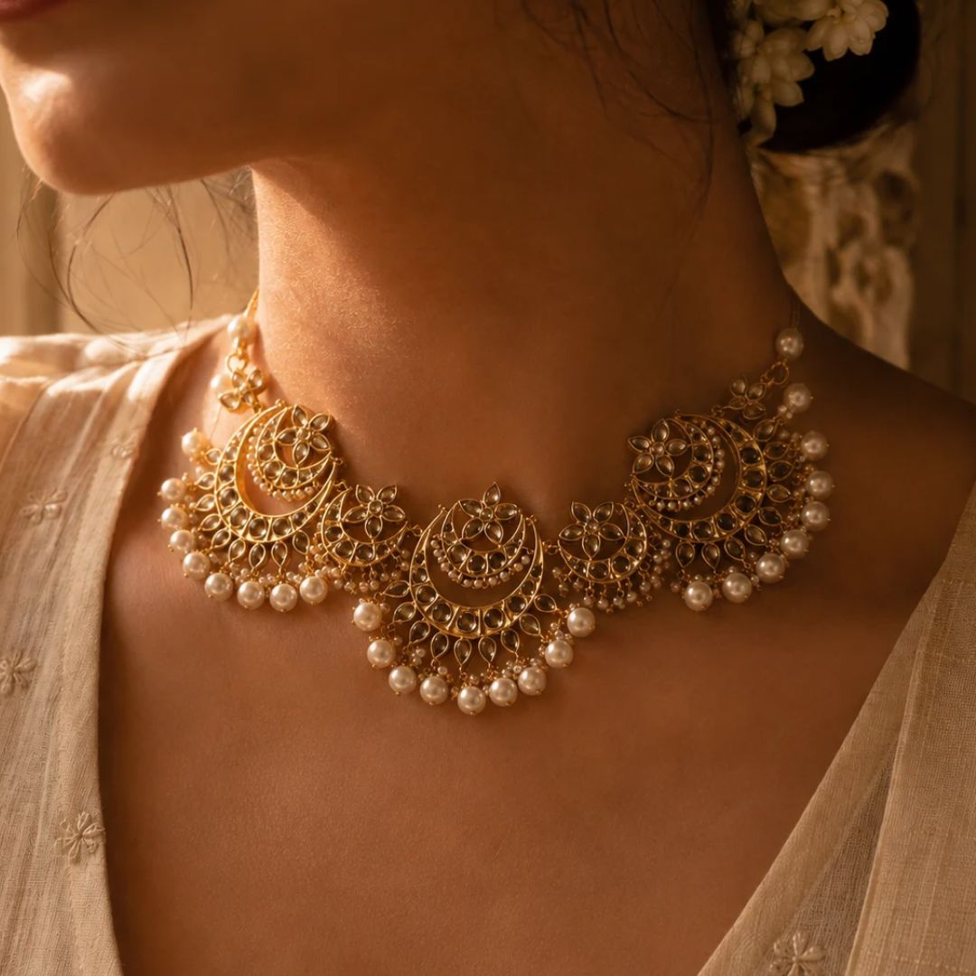 Bahaar Necklace with Mirror Polki
