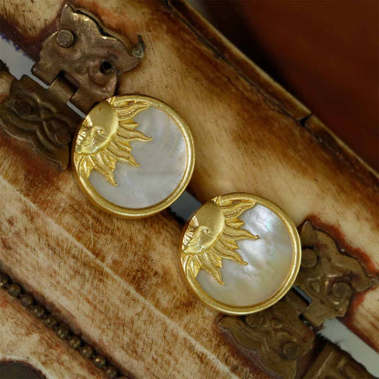 Sun earrings with Mother of Pearl