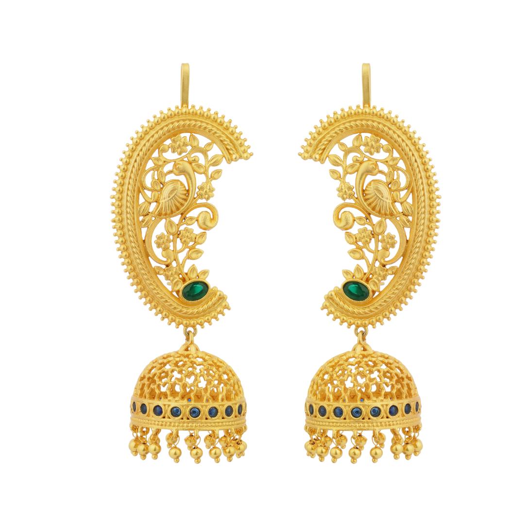 Opulent Heritage Jhumkas with Ear Cuff
