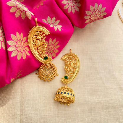 Opulent Heritage Jhumkas with Ear Cuff