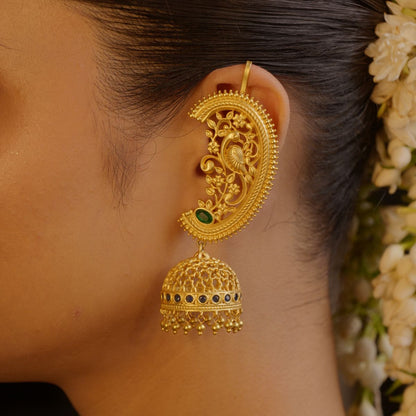 Opulent Heritage Jhumkas with Ear Cuff