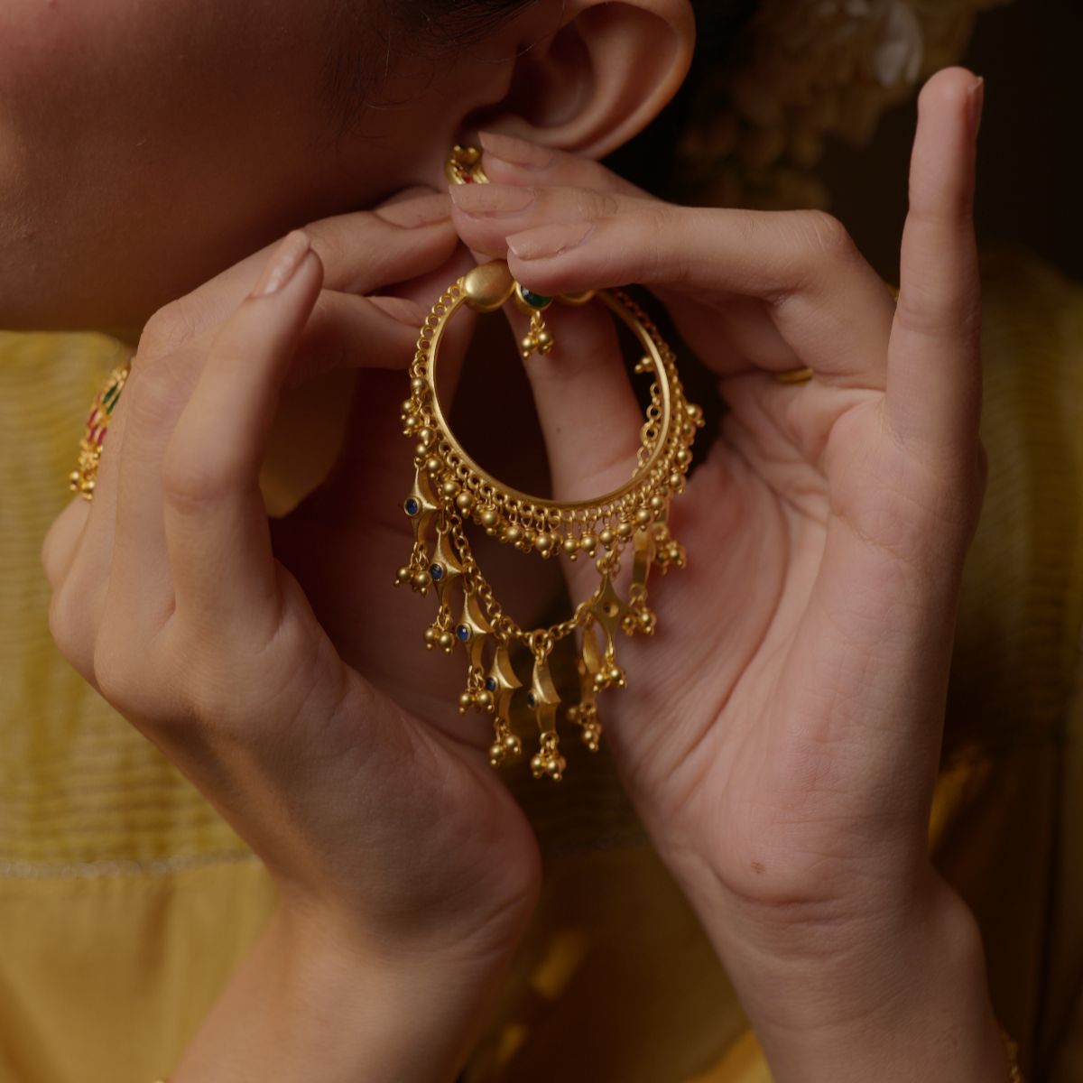 Poetic Dance Hoop Earrings