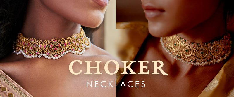 Choker Necklaces: Buy Pearl Choker Necklace for Women & Girls Online, India