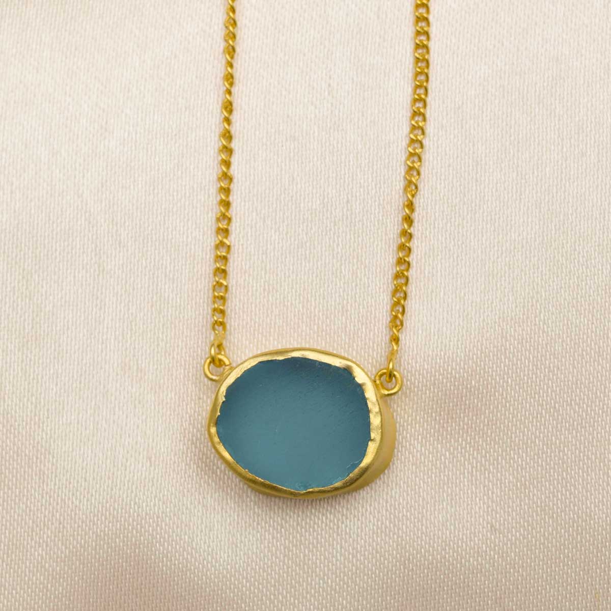 Buy A Touch of Blue Topaz Stone Gold Necklace Online in India Zariin