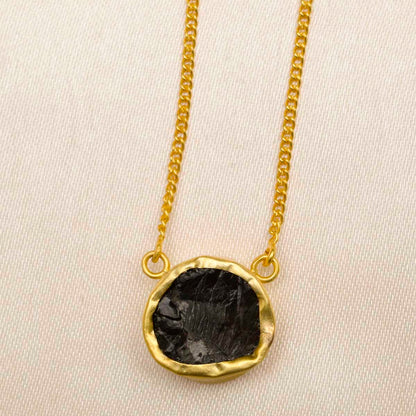 A Touch of Smoky Topaz Stone Gold Necklace