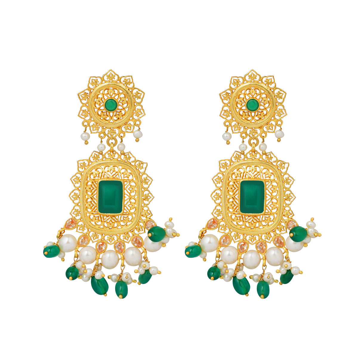 SANARA Traditional South Indian Style Gold Plated Jhumki Earrings for Women  & Girls Jewellery (Gold) : Amazon.in: Fashion