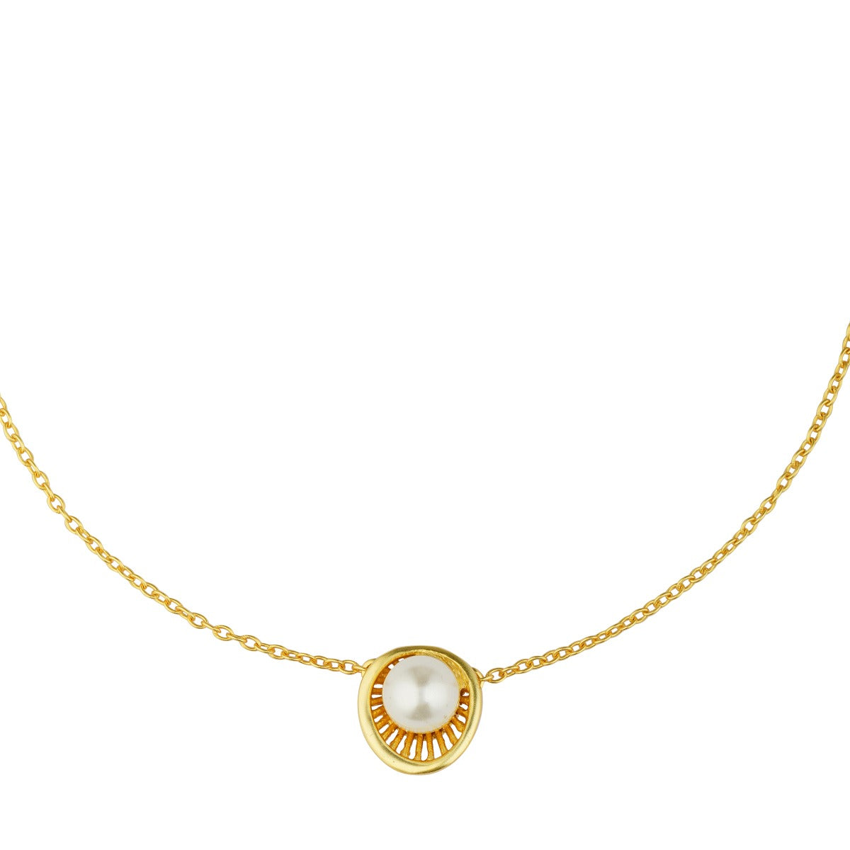 Pearl Zoned Pendant Necklace