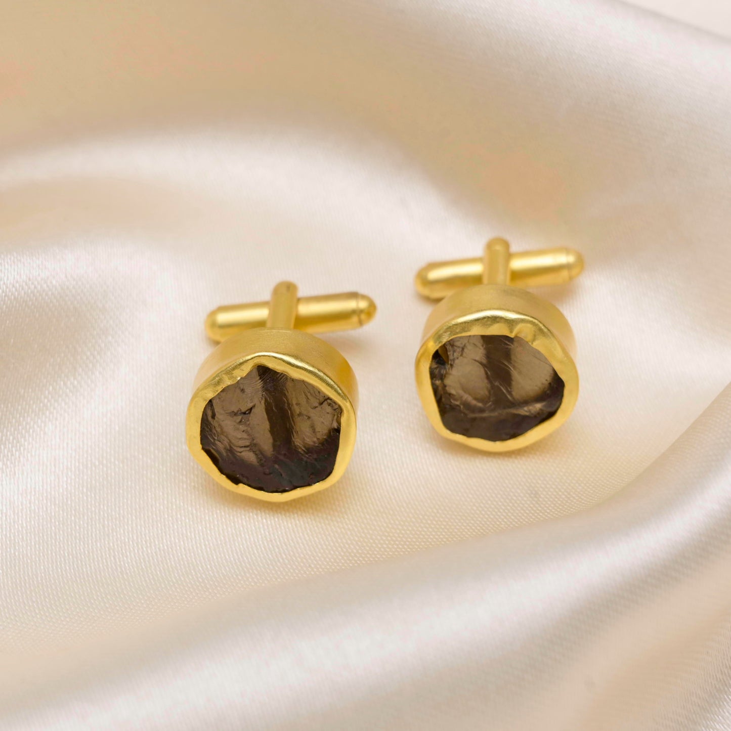 Cuff Links with Smoky Topaz