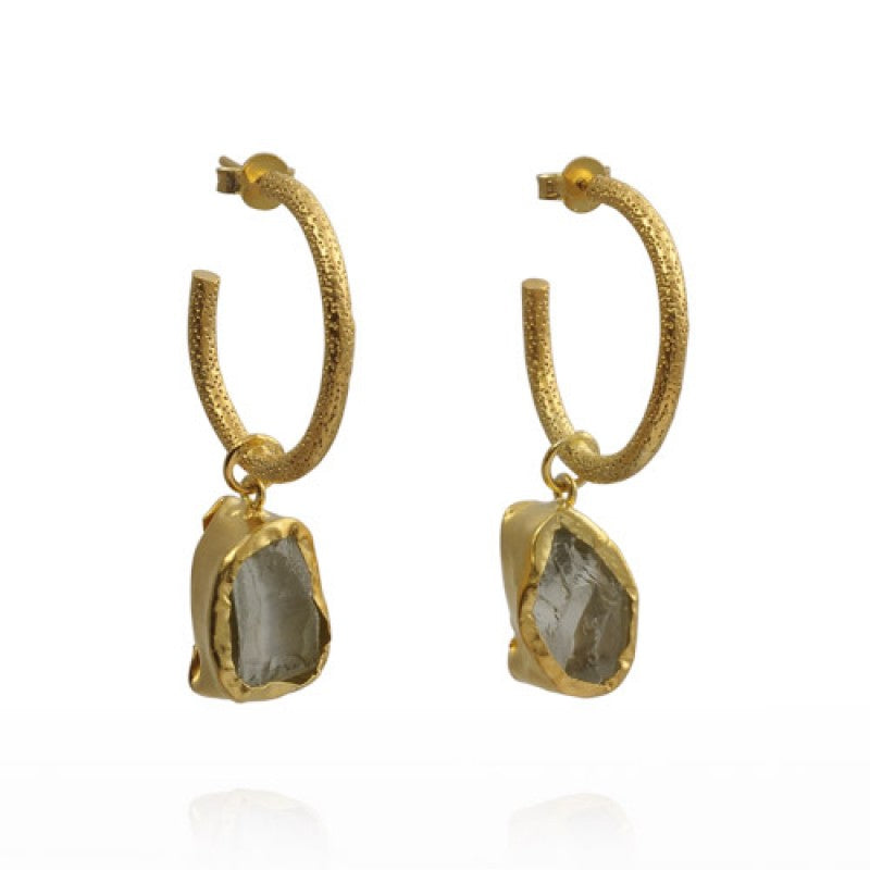 The Spirited One Stone Gold  Earrings
