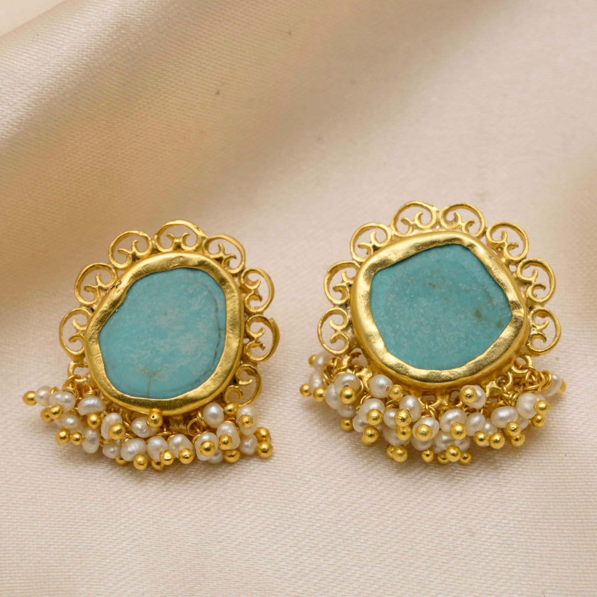 Pristine Play Turquoise Stud Earrings