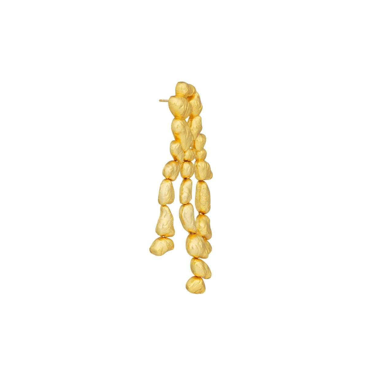 Gold Nuggets Statement Earrings