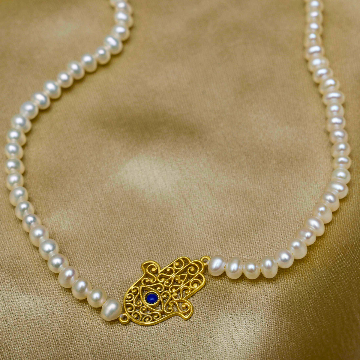 Hand of Luck Pearl Necklace