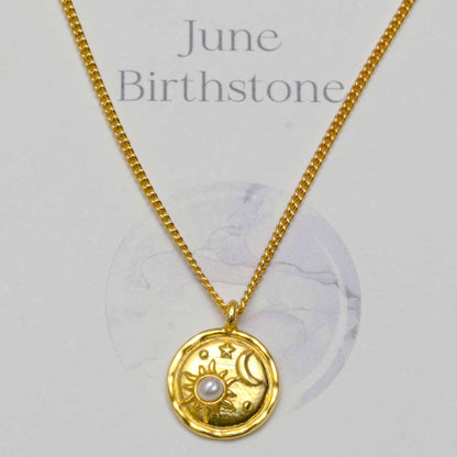 June Birthstone Necklace With Pearl