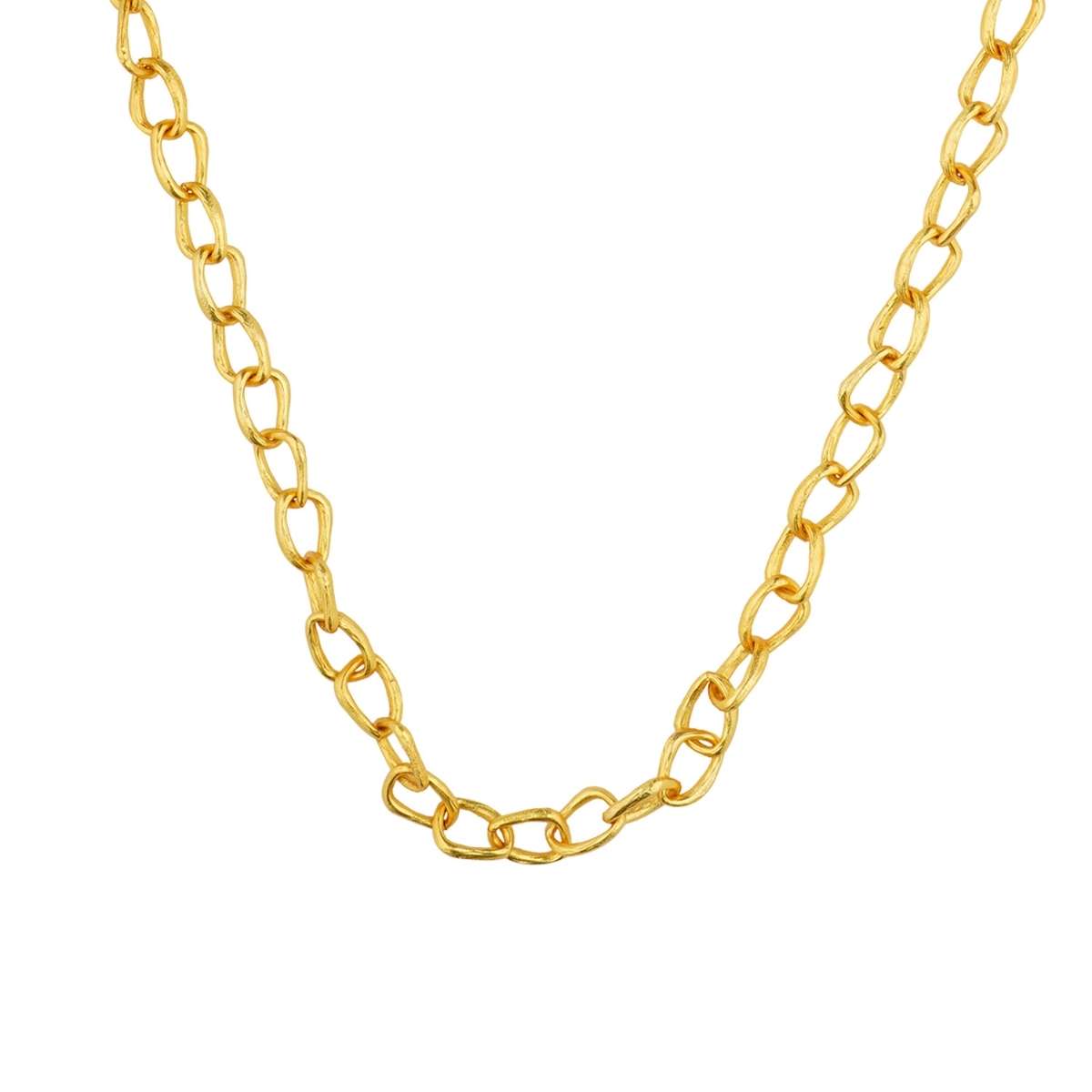 Moody Statement Goldtone Link necklace