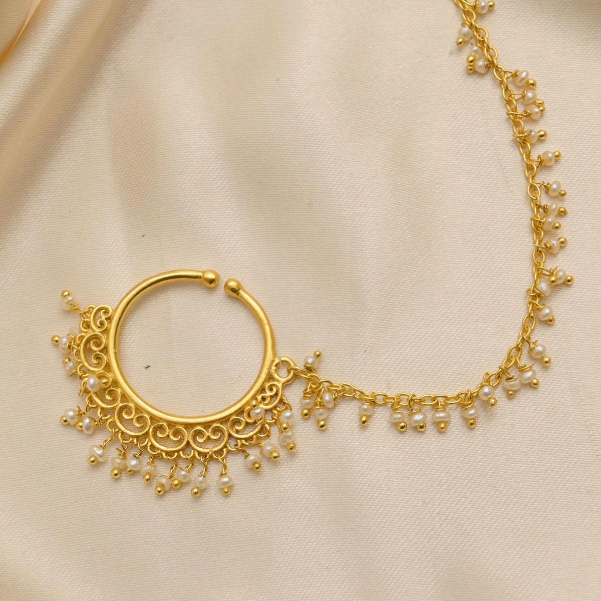 Flower Gold Plated Septum Ring – Noita Designs