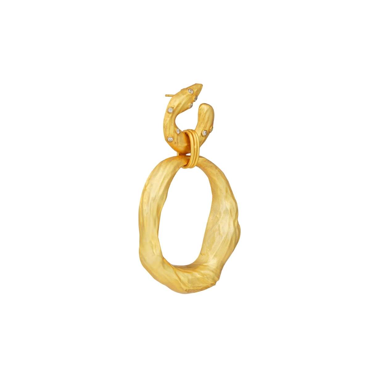 Buy Organic Rings Goldtone Statement Earrings Online in India | Zariin