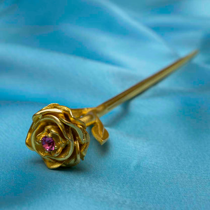 Rose Are Red Hair Stick Clip