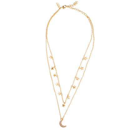 Sky Full Of Stars Two-Layered CZ Necklace