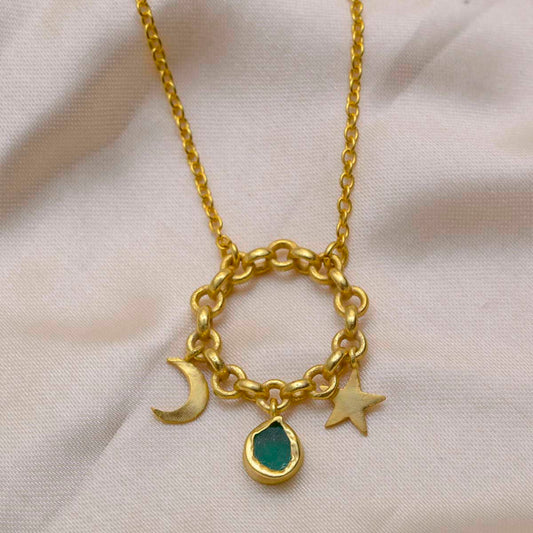 Soul Cruise Green Chalcedony Necklace