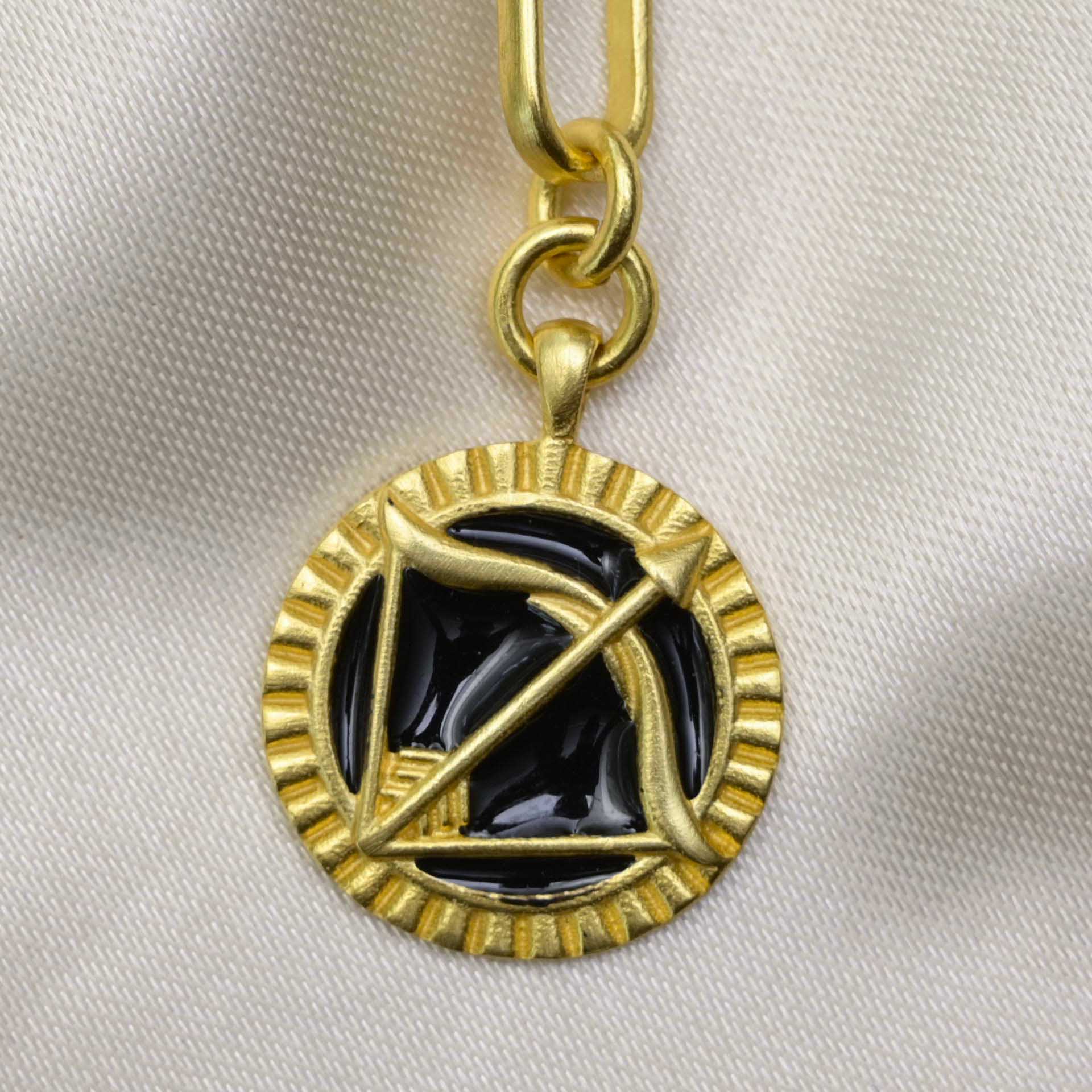 Buy 14K Gold Necklace Sagittarius Zodiac Necklace Pendant, Celestial  Medallion Necklace, Sagittarius Handmade Gold Necklace, Birthday Gift  Online in India - Etsy