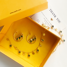 Swarovski Crystal Dainty Rose Gold Leaves Drop Necklace , Bridal Jewel –  TheMillenniumBride