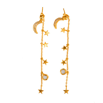 String Of Stars Baroque Pearl and CZ Earrings