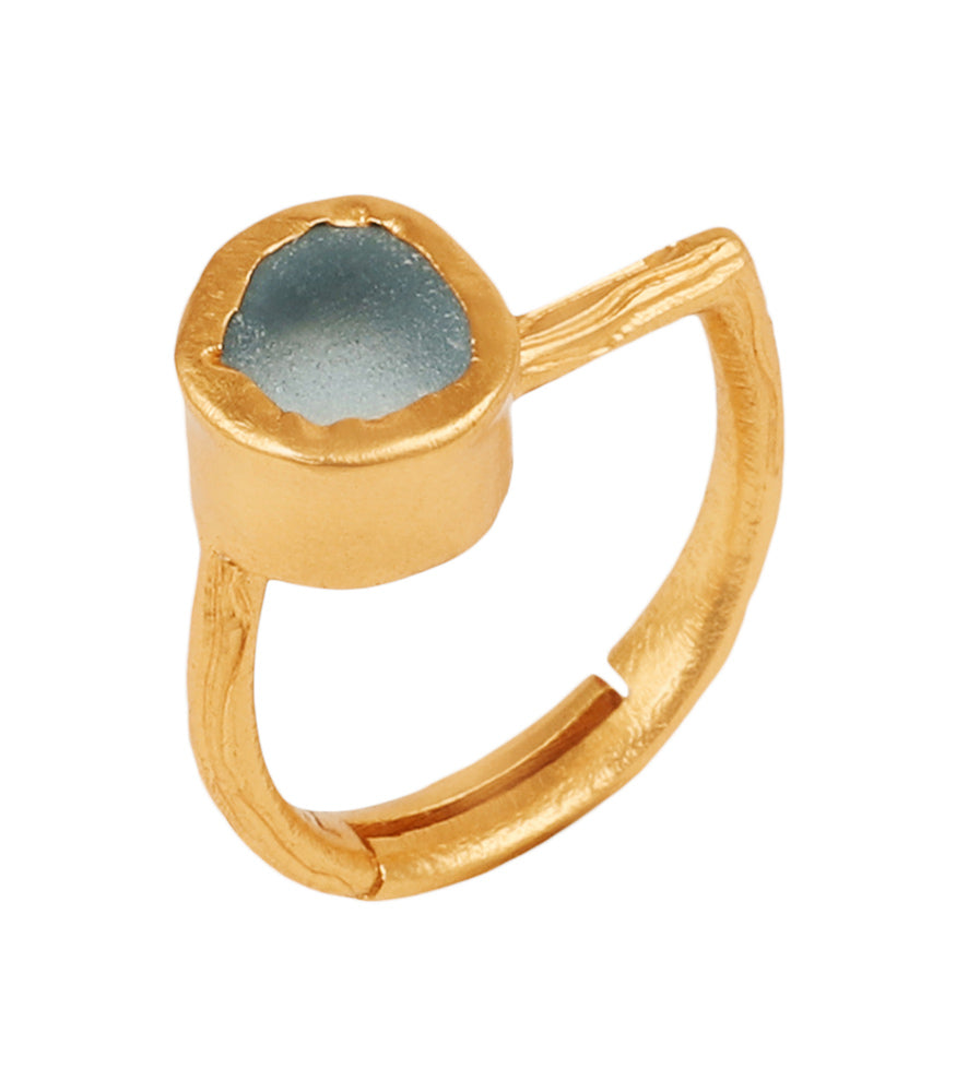 One Sided Blue Passion Ring