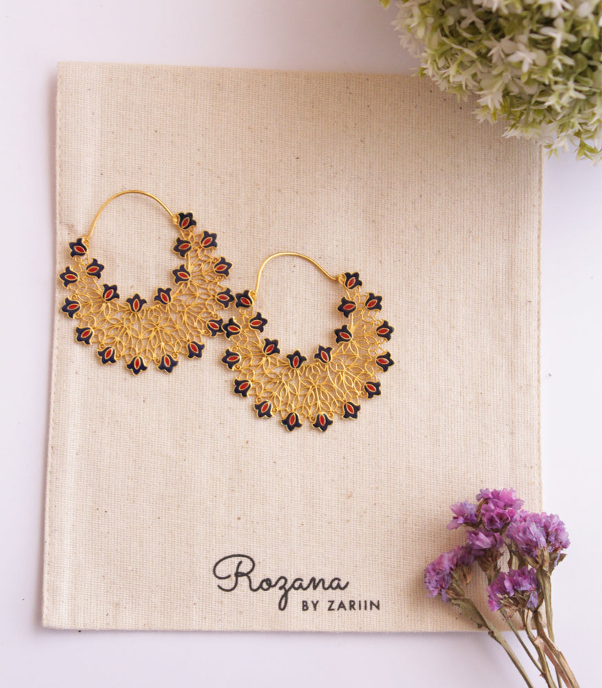Buy SOHI Gold Plated Party Designer Hoop Earring For Women | Shoppers Stop