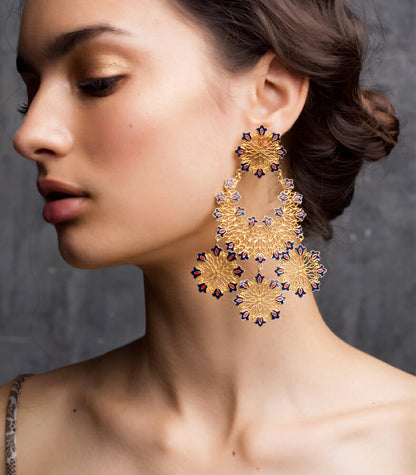 Floral Flare Statement Earrings