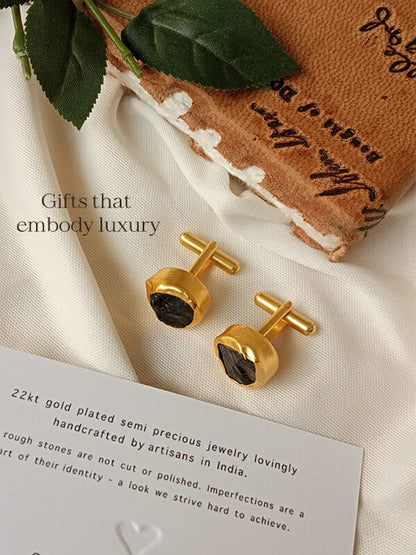 Cuff Links with Smoky Topaz